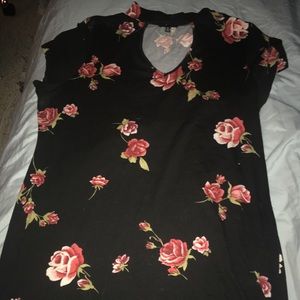 Black Rose Cut-out Shirt
